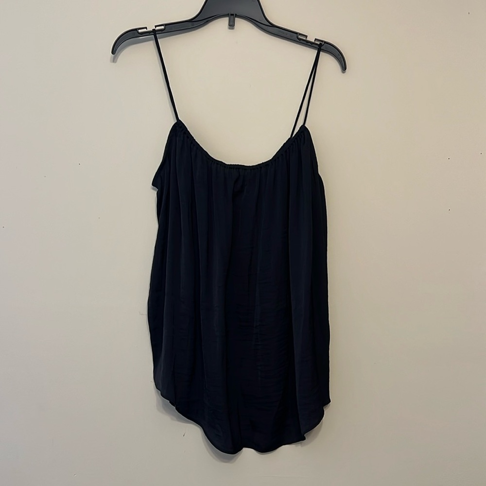Black silky tank